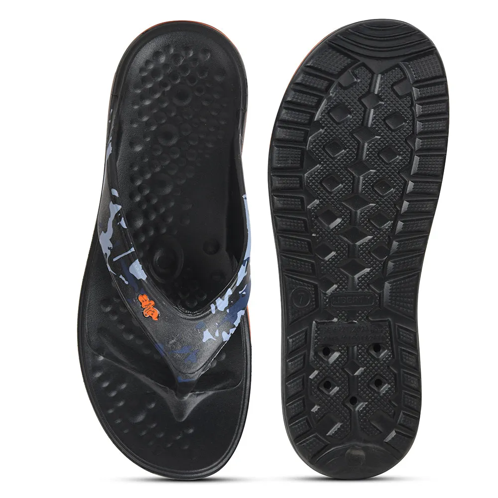 A-HA Black Casual Slipper For Mens BEACHTIM51 By Liberty
