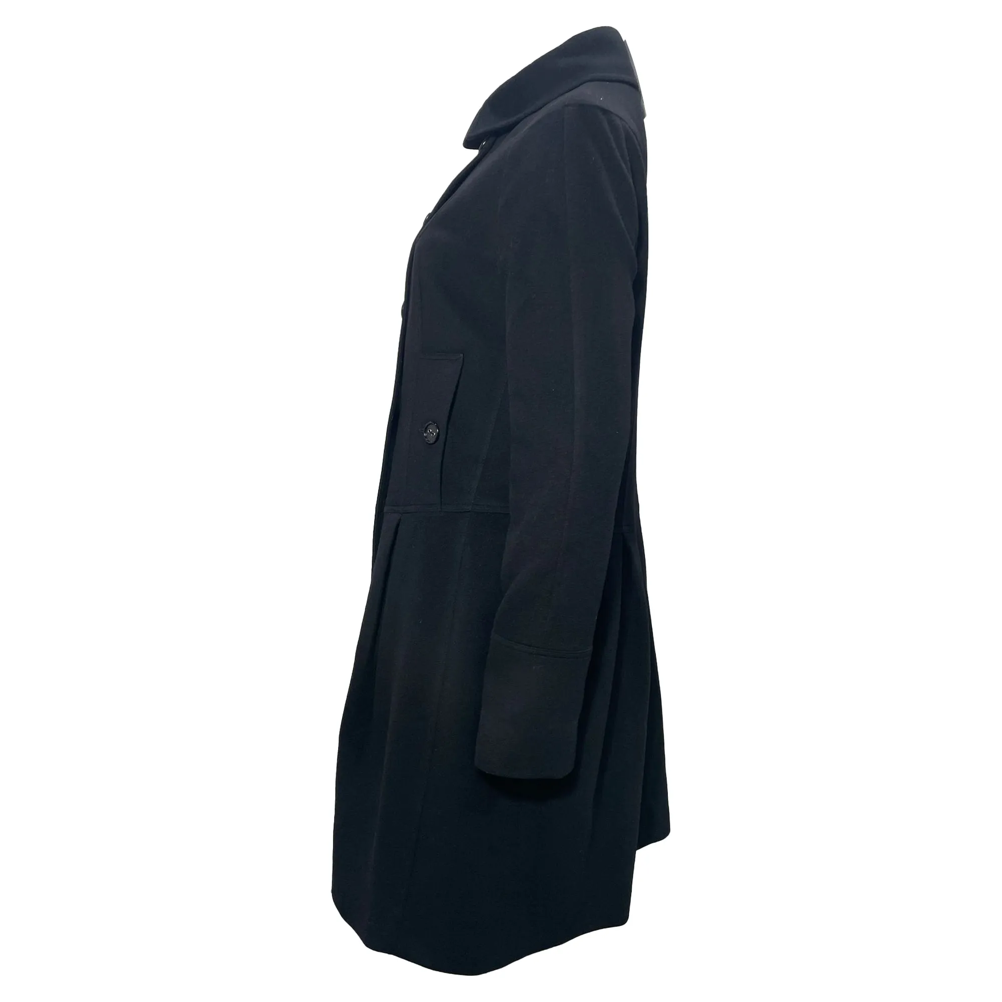 Burberry Double-Breasted Coat in Black Cashmere