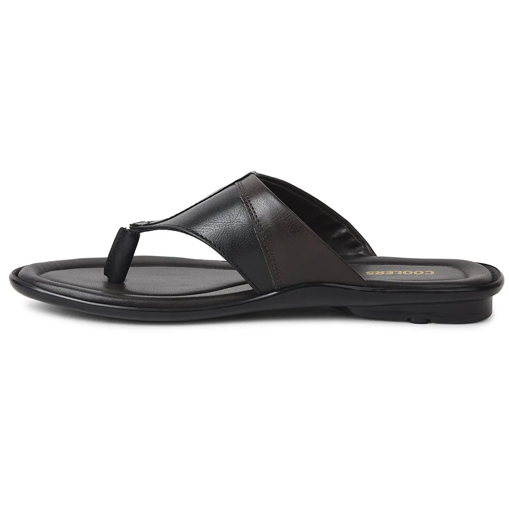 Coolers Black Casual Slipper For Mens SENTOS-5 By Liberty