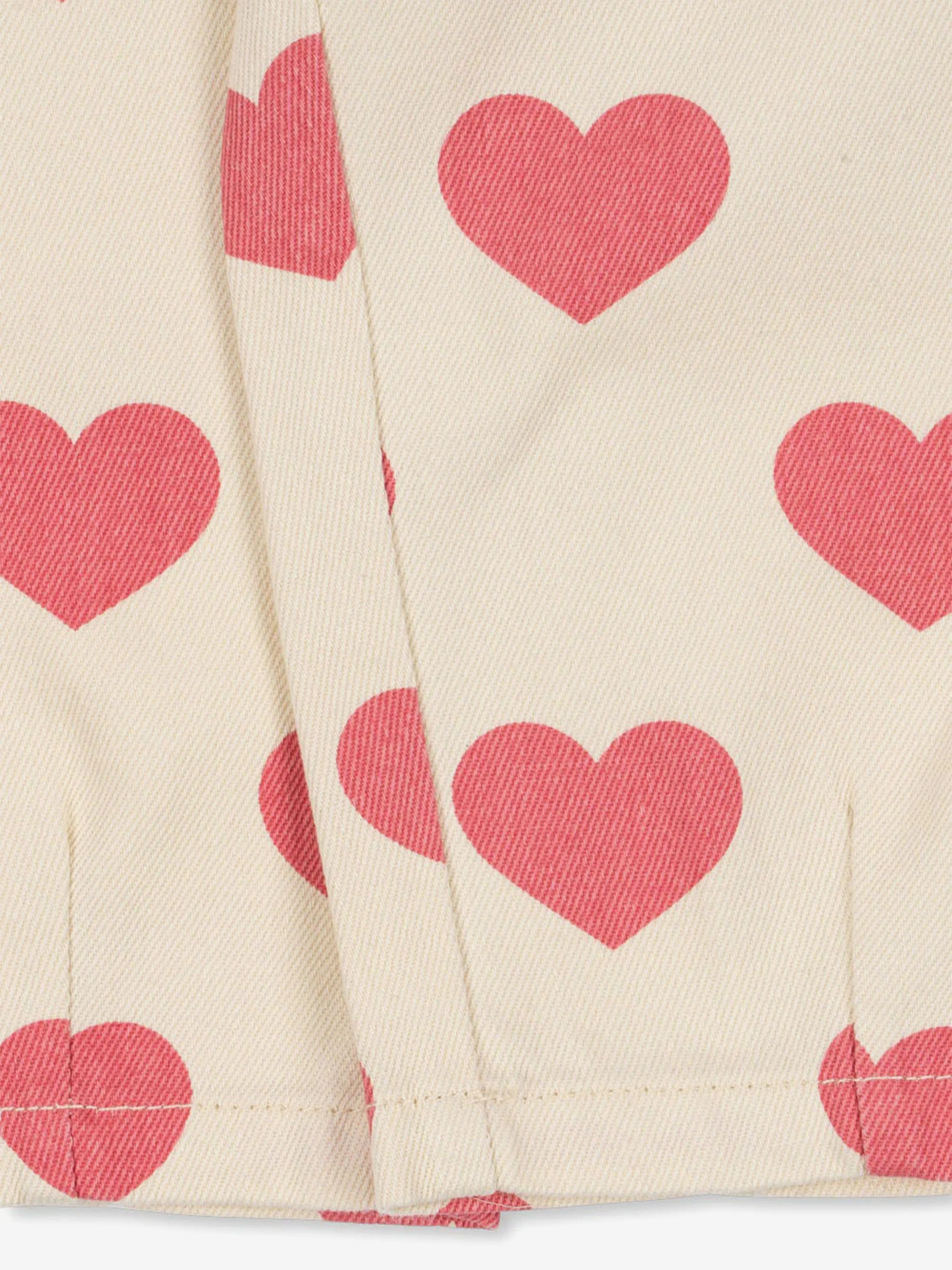 Girls Hearts Magot Frill Pants in Ivory