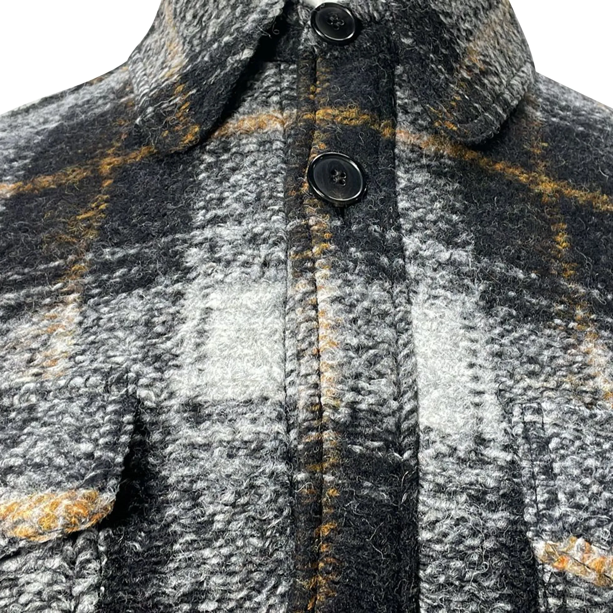 Isabel Marant Plaid Single-Breasted Buttoned Shirt Coat in  Multicolor Wool