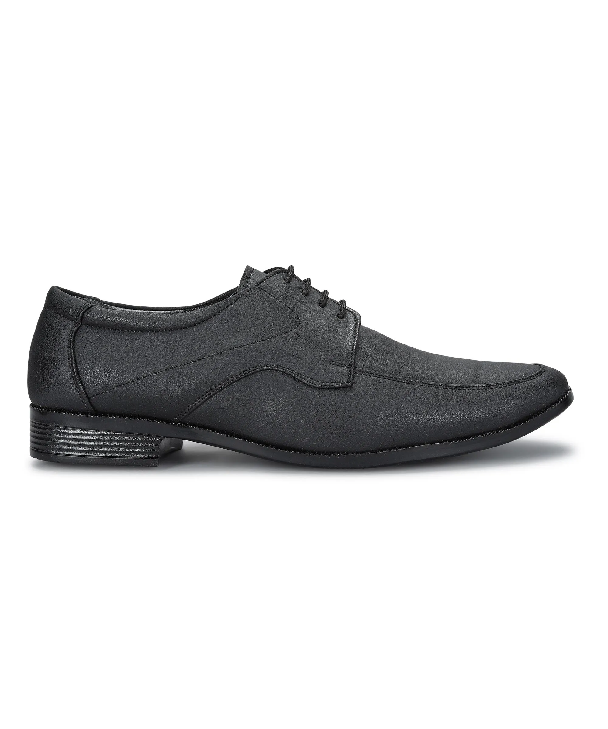 Paragon Men's Black Formal Shoes with Laces| Durable & Sturdy for Outdoor Wear