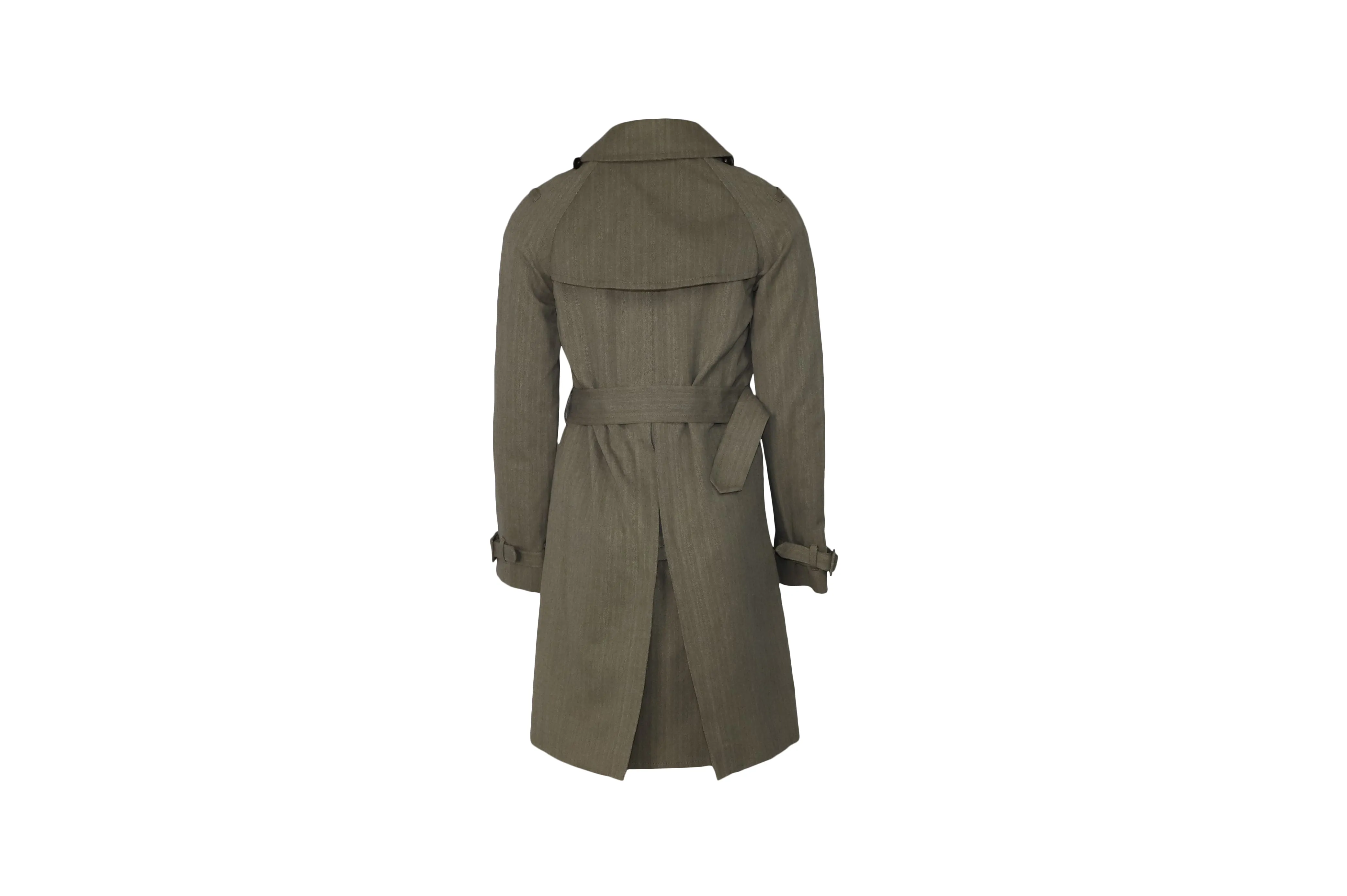 Paul & Joe Gabardine Trench Coat in Grey Cotton